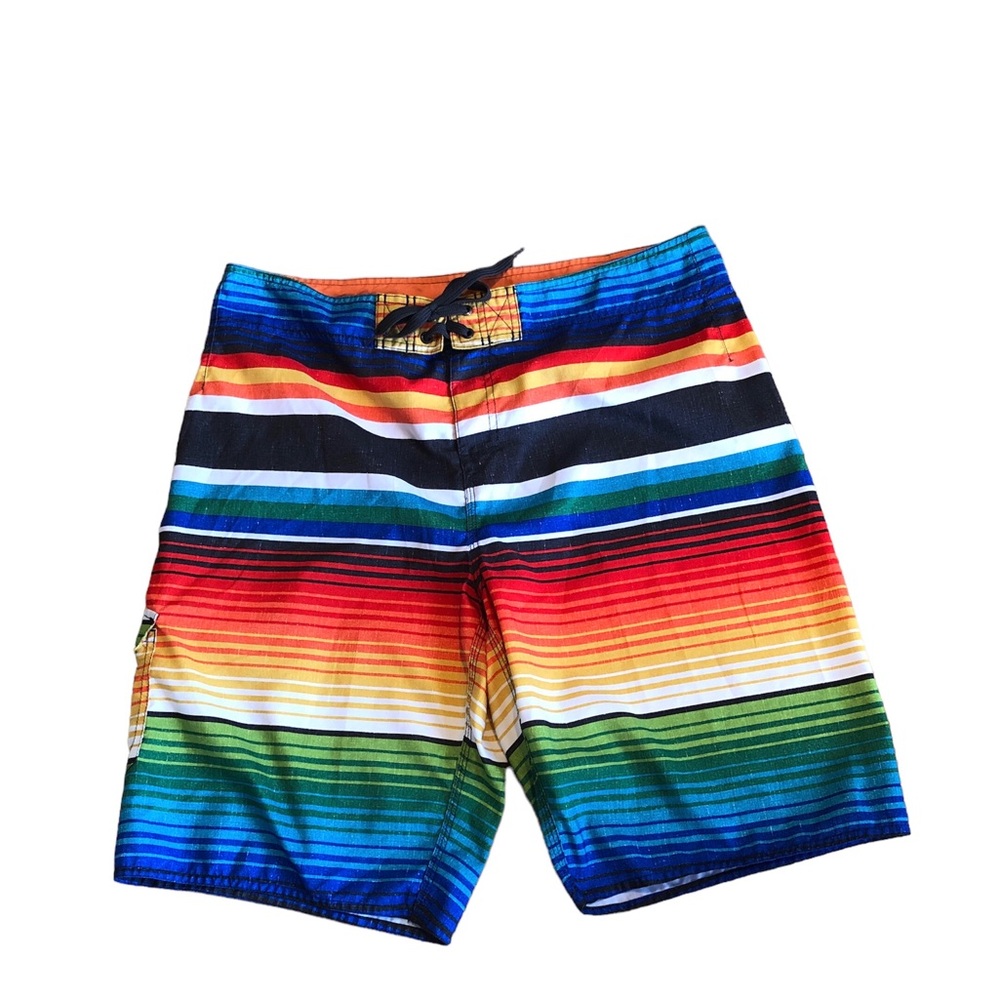 HANG TEN Men’s Board Rainbow Multicolored Shorts